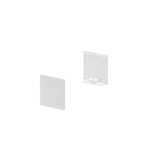 SLV BIG WHITE KONCOVÉ KRYTY, na GRAZIA 20 profil k montáži na stěnu plochý, 2 kusy, vysoké provedení, bílé 1000563